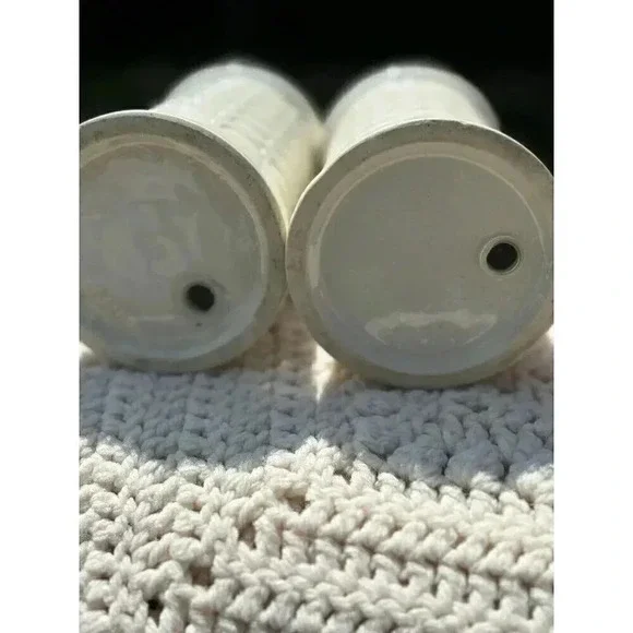 Salt & Pepper Shakers Sunflowers with Basket Weave Design Ceramic Vintage - Picture 4 of 5